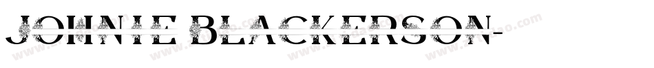 Johnie Blackerson字体转换